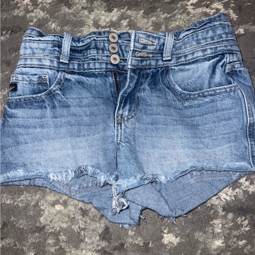 KanCan Light Blue Distressed Jean Shorts